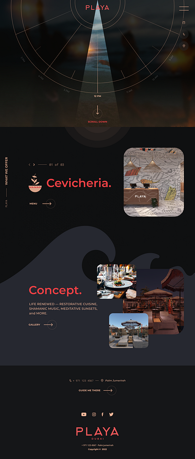 Peruvian Dining Website Concept Design concept food restaurant website design