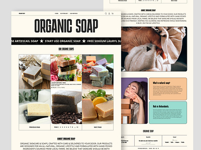 Organic Soap Website Landing Page Design branding ui