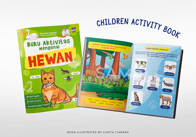 Children Activity Books - Get to Know Animals art book book layout cartoon cartoon illustrator children book digital art digital drawing graphic design illustration illustrator interactive book layouts