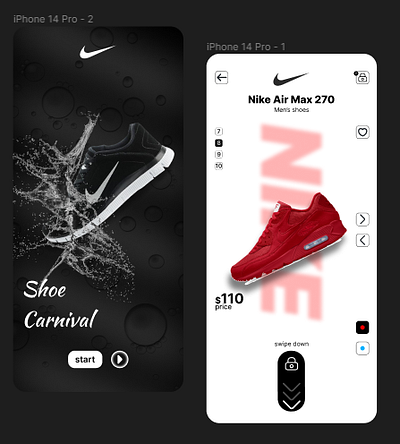 Shoe Carnival: Shoe Shopping App Design animation branding graphic design logo motion graphics ui