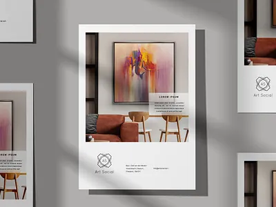 Minimal Flyer Layout - Art Social aesthetic art branding clean design flyer graphic design layout minimal ui