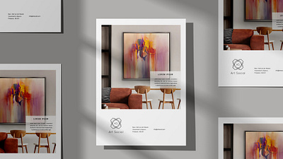Minimal Flyer Layout - Art Social aesthetic art branding clean design flyer graphic design layout minimal ui