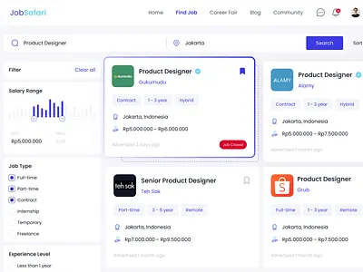 JobSafari - Job Finder Platform career dashboard freelancer hire hiring hiring platform job job application job finder job platform job portal job search job seeker platform recruitment search vacancy web app website work