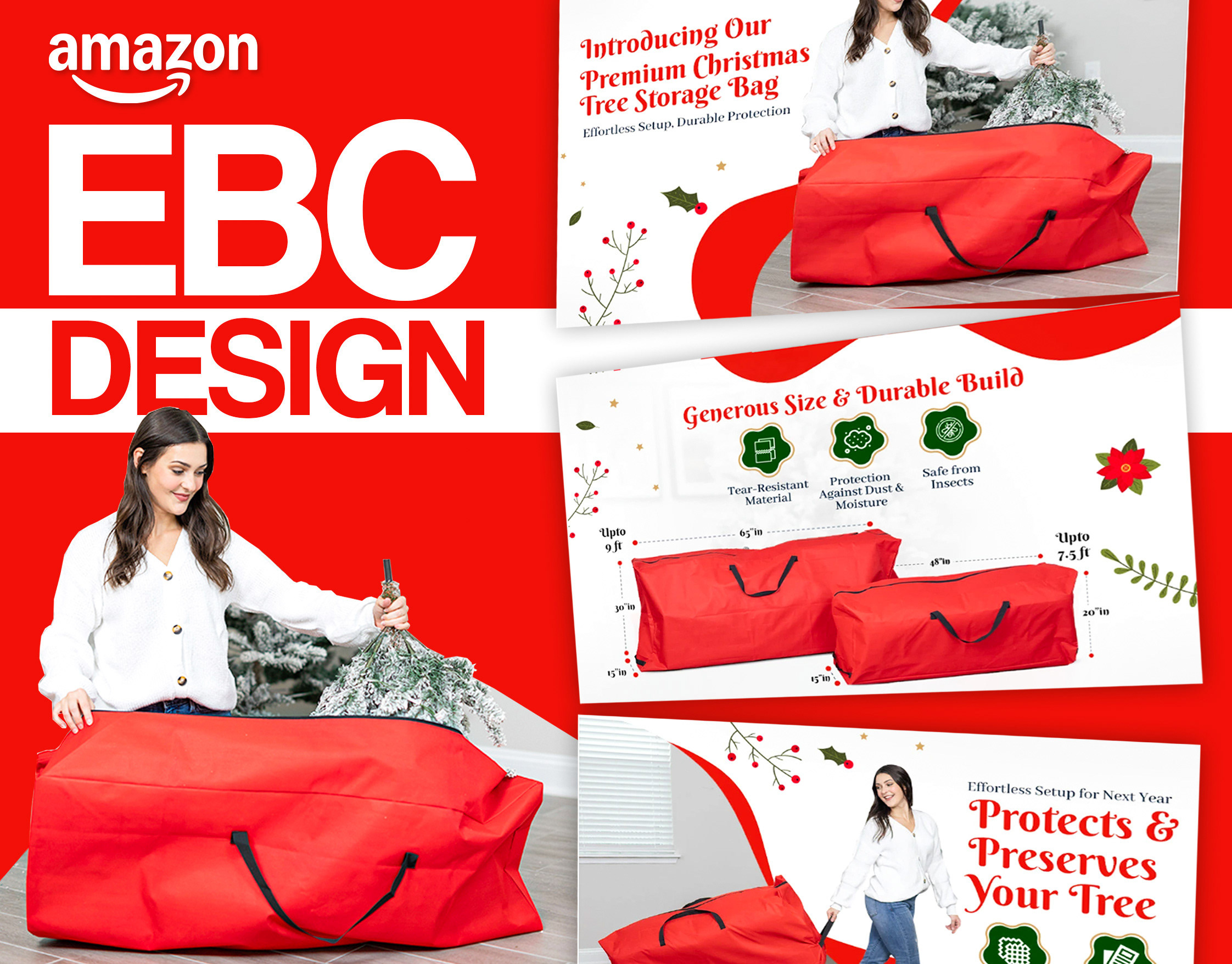 Amazon EBC//Christmas Storage Bag amazon branding design ebc graphic design graphicdesign photoshop