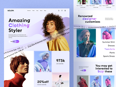 Bellon. E-commerce Landing Page ecommerce ecommerce website landing page online online shop shop shopify shopping store web webdesign website