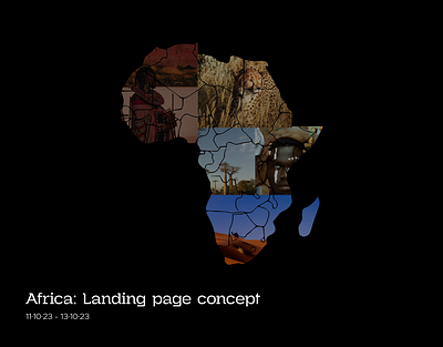 Africa: Landing page concept africa darkmode design figma interaction design landing page motion graphics prototype typography ui web design