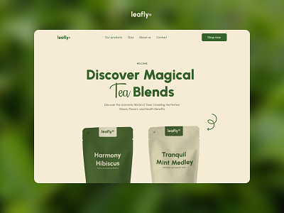 Leafly - Web Design design drink eco green restaurant tea web design