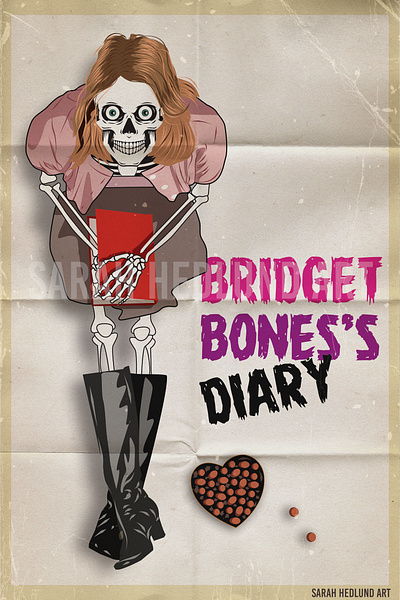 Bridget Bones's Diary 31daysofhalloween comedy halloween horror illustration inktober