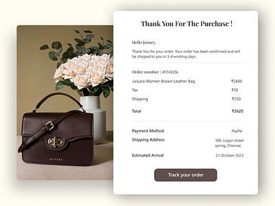 Purchase Receipt branding creativity dailyui dailyuichallange design figma productdesigner purchasereceipt shopping ui uiux userexperience userinterface