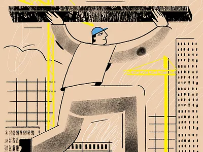 Nochlezhka black homeless illustration job loosingjob pastel person texture