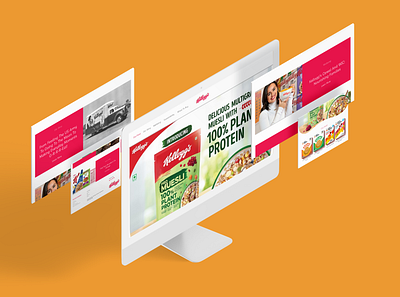 Kellogg's Website - Redesigned graphic design kellogg minimal responsive website ui uiux web design