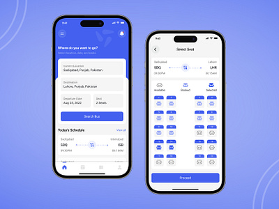 Bus Ticket Booking App app design bus ticket app design journey app mobile app design seat reservation ticket booking app transport app ui ui design user experience user interface ux