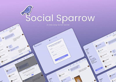 Social Sparrow branding case study design email emailing application messaging ui ux uxui design vector web design