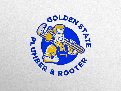 Golden State Plumber & Rooter Logo Designs cartoon design logo logo cartoon logo design logo designer logo mascot mascot design plumbing logo