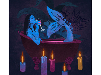 Siren art design graphic illustration mermaid siren