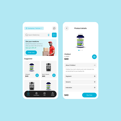 Medicine Delivery App app design cart dashboard delivery app design e commerce app ecommerce app medicine delivery app mobile app design navbar search medicine ui ui design user experience user interface ux