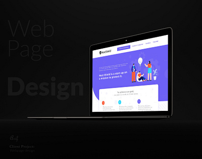 Webpage Design: NestShield adobe xd design graphic design illustration logo modern ui ui uiux web design web page