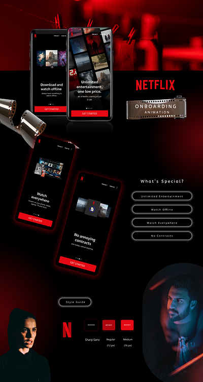 NETFLIX ONBOARDING ANIMATION animation ui