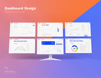 Dashboard Design: Remote Kitchen adobe xd design graphic design illustration logo modern ui ui uiux web design web page