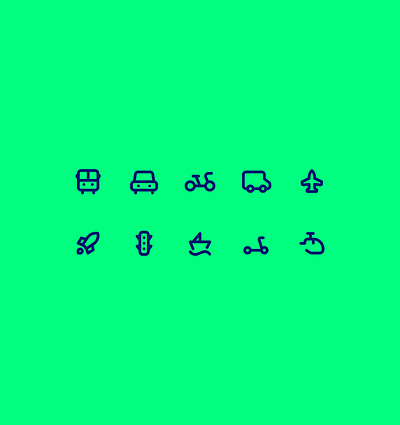 Tiny Transportation icon set airplane icon bicycle icon branding dashboard design graphic design icon design icon inspirations illustration logo project management rocket icon ship icon street light icon train icon transportation icon ui ux web app