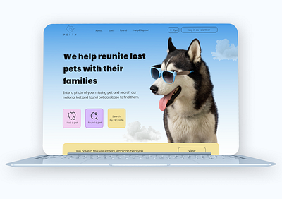 Pet finder | Web service 3d branding logo pet finder ui visual design web service