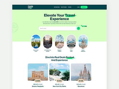 Travel Tips - Travel Landing Page ddesign landing minimal travel landing page trendy ui website