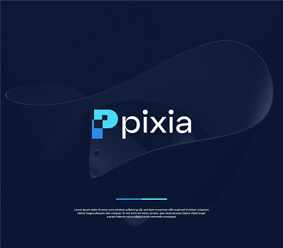 PIXIA LOGO a logo design brand brand design brand identity brand identity design branding design design logo graphic design icon logo logo design logomaker minimalist logo modern logo vector