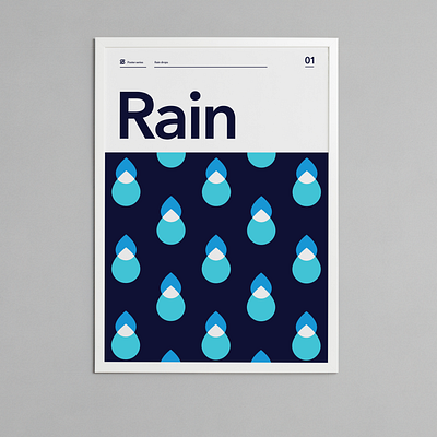 Rain drops graphic design pattern poster poster series rain rain drops weather