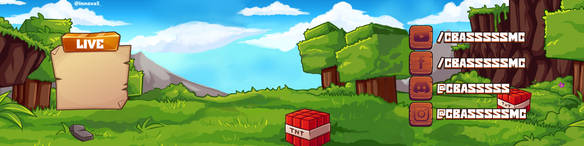 Example of Minecraft Banner For Youtube And More