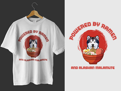 Ramen Sushi Alaskan Malamute Dog T-Shirt. alaskan malamute dog t shirts branding christmas t shirts design custom t shirt design design dog and food fusion t shirts dog lover design dog lover t shirts dog t shirts graphic design graphis design japanese food t shirts love with dog t shirt pet lover gift pet lover t shirts ramen sushi t shirts ramen t shirts sushi t shirts t shirt design unique dog design t shirts