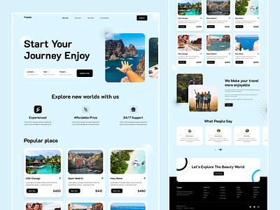 Travel Landing Page adventure clean landing page travel travel agency travel details travel website traveling traveller ui vacation vacation website web design website design