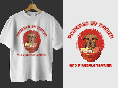 Ramen Sushi Airedale Terrier Dog T-Shirt branding christmas t shirts design design dog and food fusion t shirts dog lover design dog lover t shirts dog t shirts graphic design pet lover gift unique product design