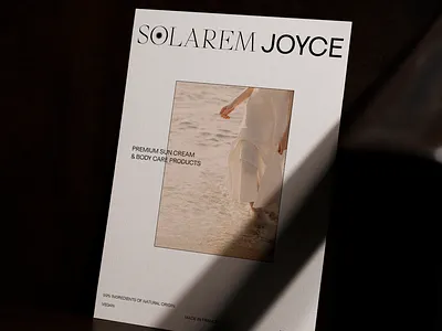 Solarem Joyce Brand identity body care brand design brand identity branding hair care poster design print design skincare sun protection