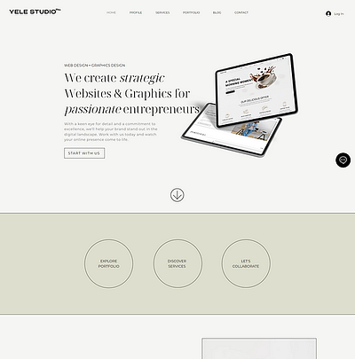 Yele Studio Pro Official Website Portfolio building website design freelance designer illustration professional website ui web designer website design website expert wix website
