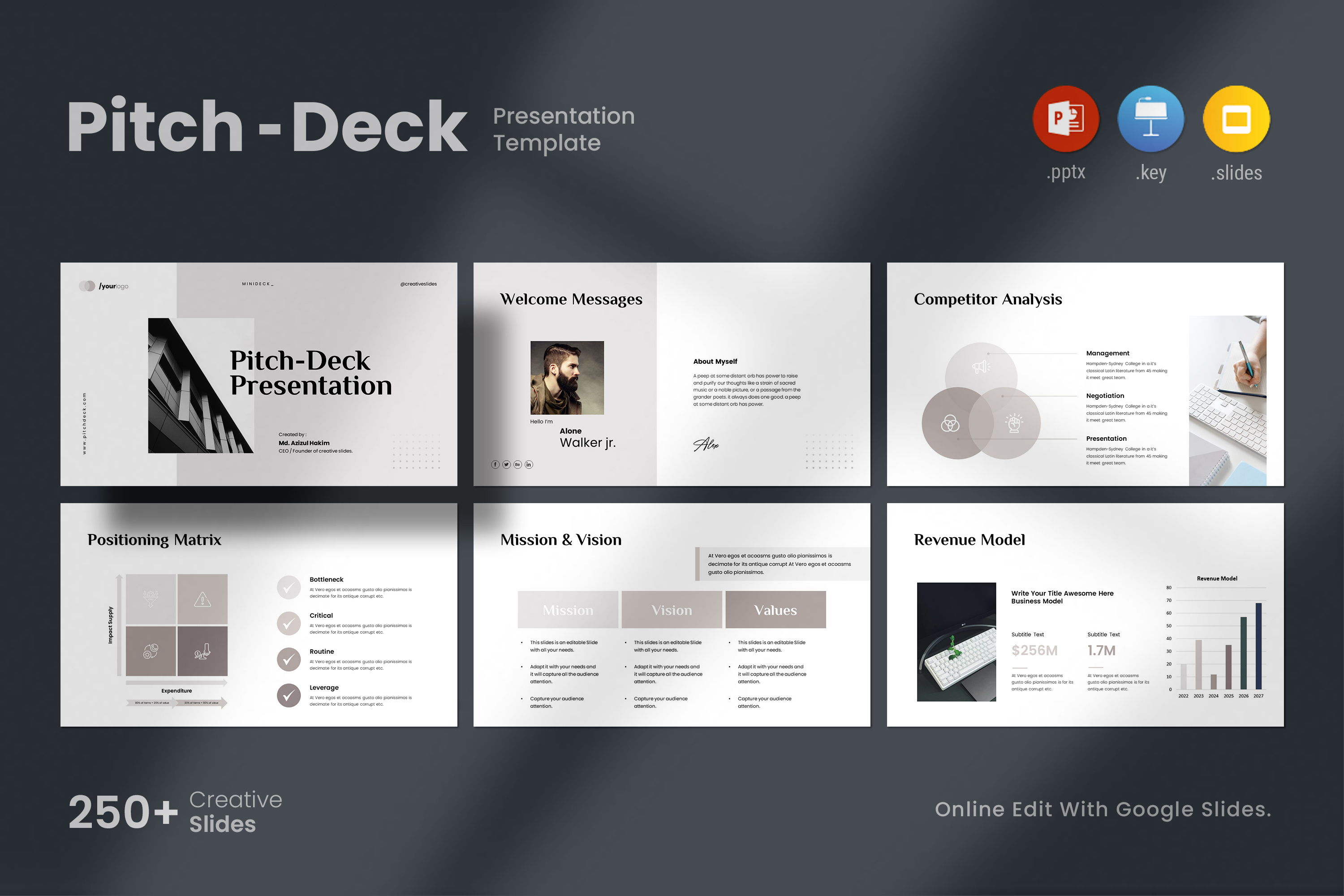 Business Pitch-Deck PowerPoint 3d annual branding design graphic design illustration logo powerpoint template ui