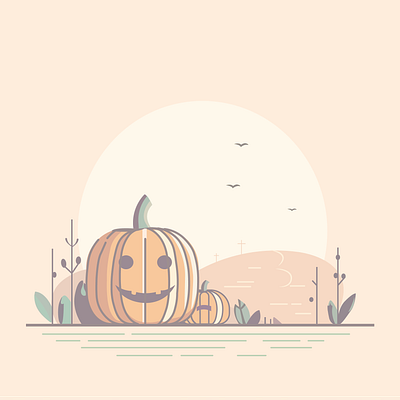 Halloween Greeting Card design graphic design halloween illustrator postcard vector vector design
