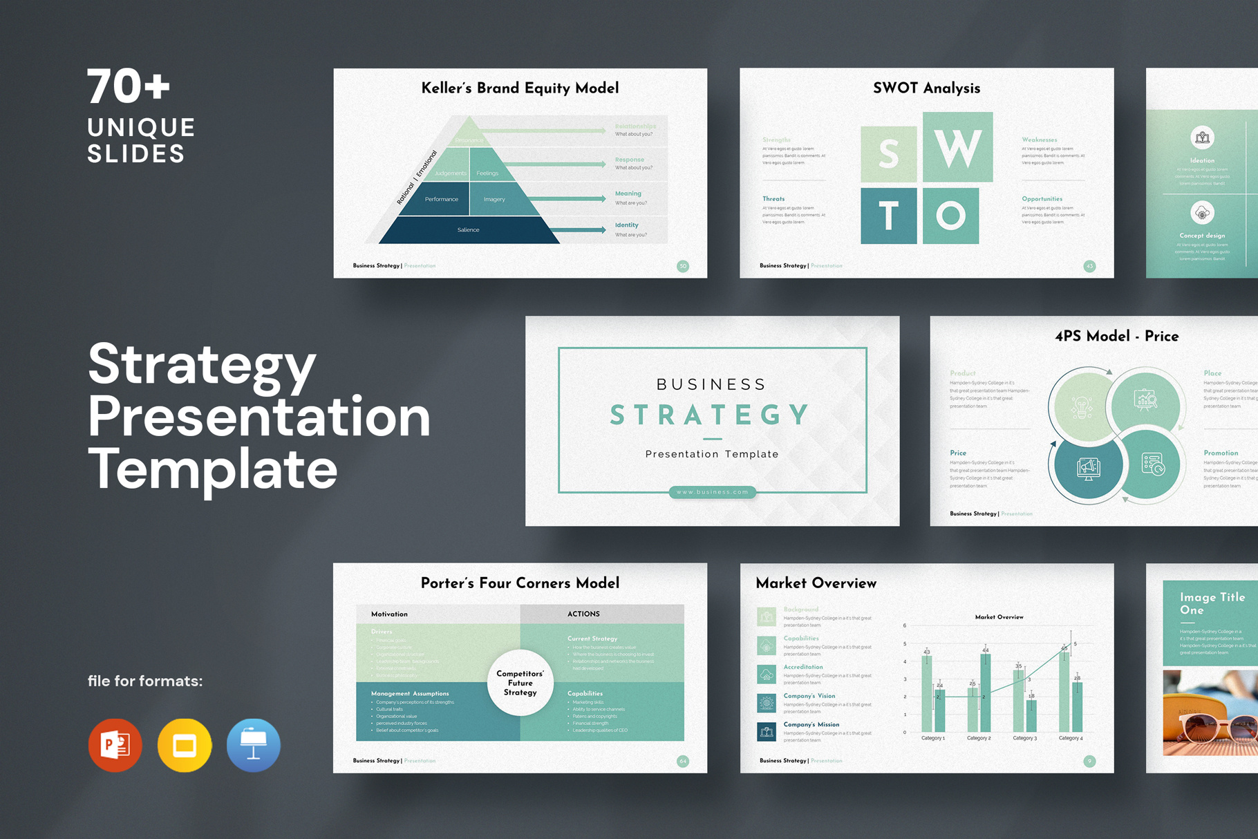 Business Strategy PowerPoint branding design graphic design powerpoint template