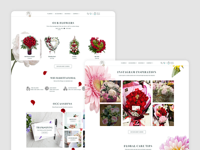 Marietta Florist - Blooming with Elegance and Innovation branding business design e commerce floral florist flowers graphic design illustration product shop shopping ui ux web website