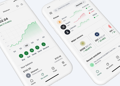 Cryptocurrency Exchange App UI Screens crypto crypto app cryptoexchange exchange app ui web3