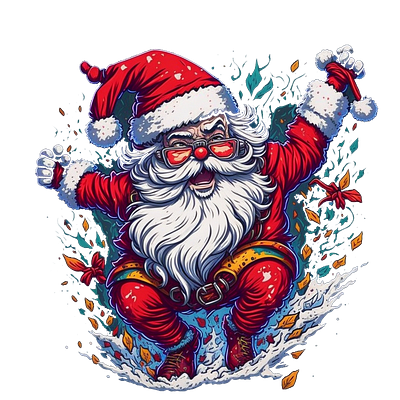 Christmas Gnome Clipart PNG Watercolor digital santa claus clipart