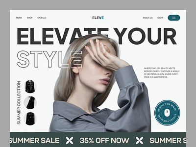Eleve Fashion E-Commerce Landing Page ecommerce landing page ui user experience user interface ux