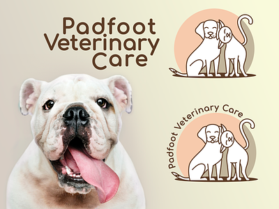Padfoot Veterinary Care Logo Design animal hospital animal shelter brand identity branding care cartoon logo cats and dogs cute style graphic design logo design pet shop pets veterinary vets