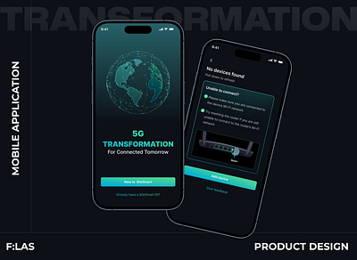 F:LAS - 5G Transformation 5g branding design global illustration internet iphone mobile mobile design mockup network product router transformation ui ui design ux design web design wifi