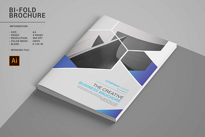 Printable Bifold Business Brochure advertising bifold brochure brochure template business brochure clean company company brochure corporate brochure creative brochure illustrator template minimal modern plan pritable professional profile project promotional proposal strategy