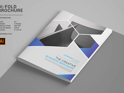 Printable Bifold Business Brochure advertising bifold brochure brochure template business brochure clean company company brochure corporate brochure creative brochure illustrator template minimal modern plan pritable professional profile project promotional proposal strategy