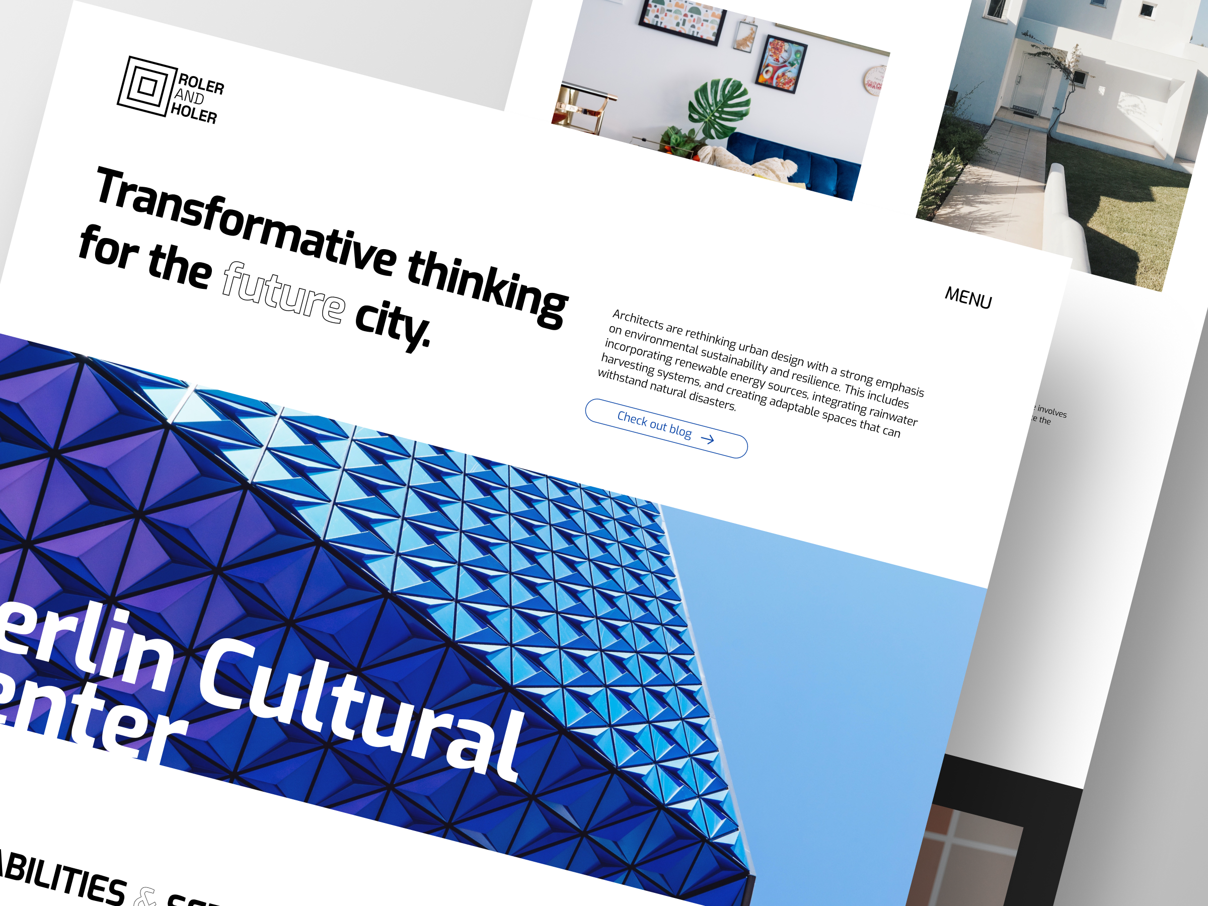 Roler and Holer Architecture Websit architect architecture architecture agency architecture website building design figma home home page interface design landing page minimal ui ux web website