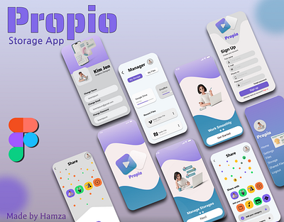 Propio Storage App app app design design figma graphic design mobile mobile app storage app ui ui design uiux ux