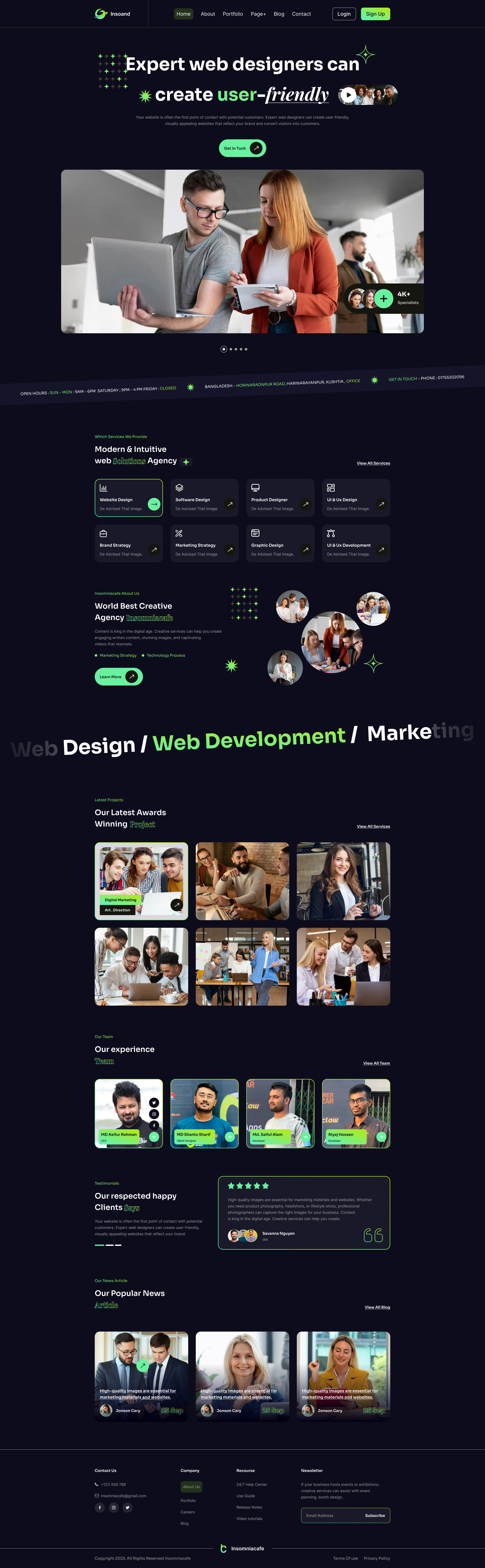 Agency Website agency animation branding creative design graphic design logo motion graphics ui website