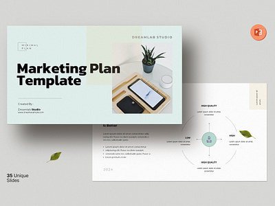 Marketing Plan Presentation branding business corporate graphic design marketing pitch deck marketing plan powerpoint template