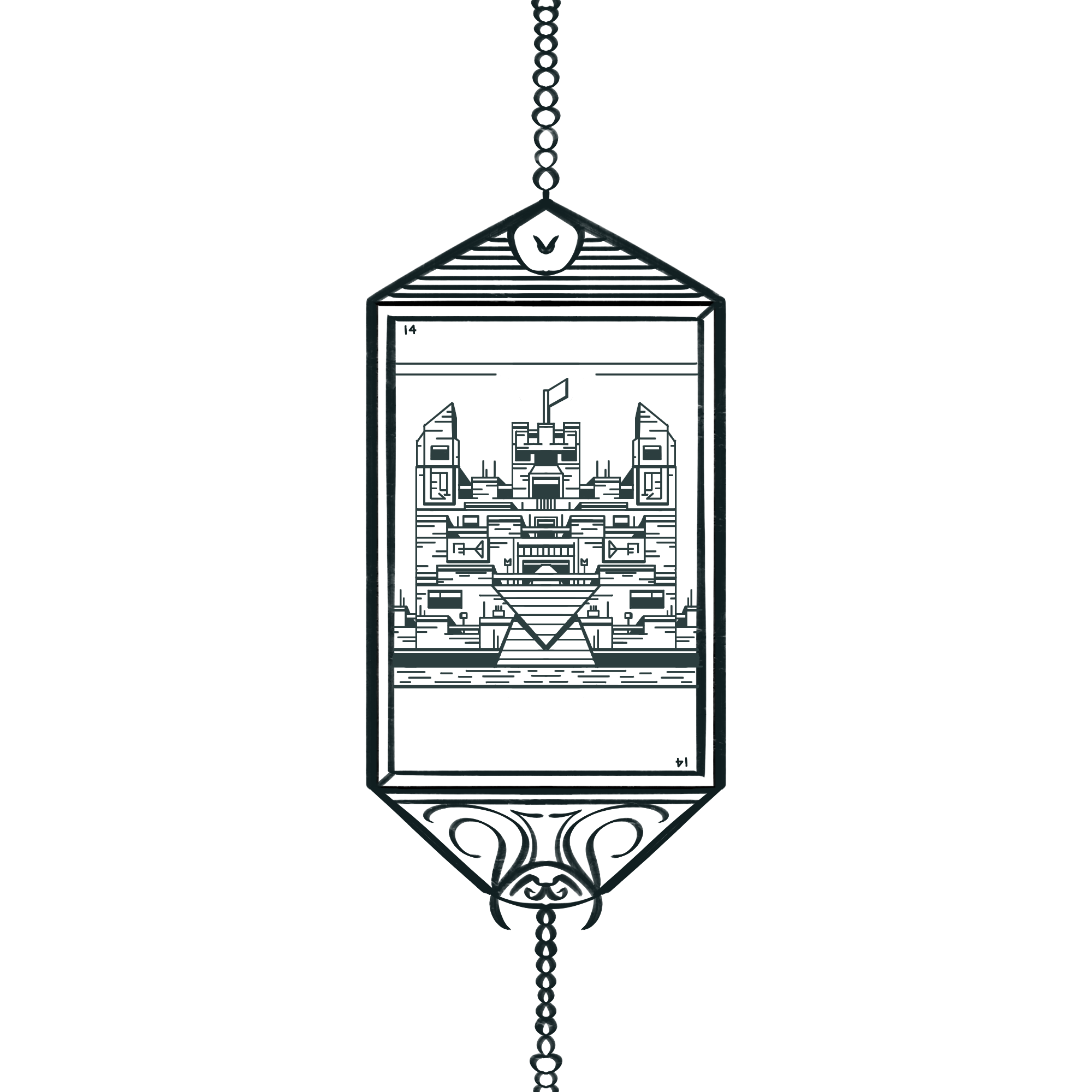 Inktober 2023 - 14 - Castle castle design illustration inktober inktober2023